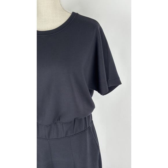 Spanx AirEssentials Cap Sleeve Cinched Jumpsuit Womens Size Large Black - Picture 6 of 11